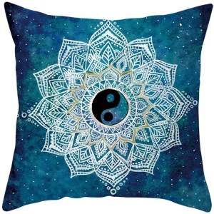 Mandala Print Square Pillowcase Home Decor Car Sofa Cushion Cover