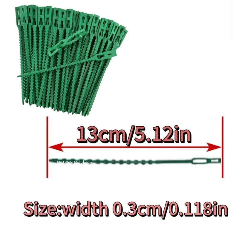 50-1000pcs Adjustable Plastic Plant Cable Ties Reusable Cable Ties for Garden Tree Climbing Support Plant Vine Tomato Stem Clip - الصورة 3