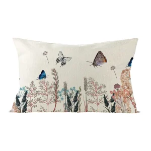Rectangular Floral Plant Print Cushion Cover Sofa Chair Car Pillow Cover Decorative Sofa