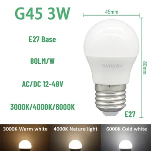 1-20pcs High lumen LED Bulb Lights  AC DC 12V 24V 36V 48V E27 B22 3W 5W 10W  for Home  Equivalent,Landscape Garden Yard Outdoor