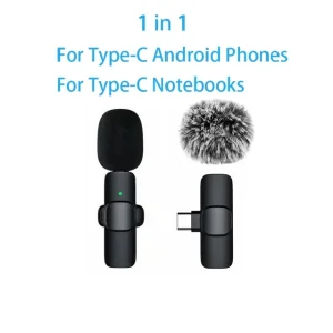 Wireless Lavalier Lapel Microphone for iPhone, iPad, Mini Video Recording Mic for Interview Video Podcast Vlog Noise Reduction