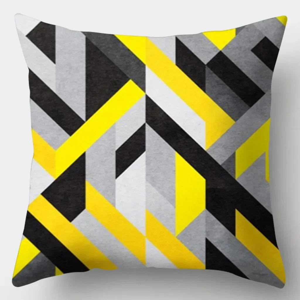 Yellow series Pillowcase 45cmX45cm Square Sofa Pillow Cover Creative Sun Flower Cushion - الصورة 16
