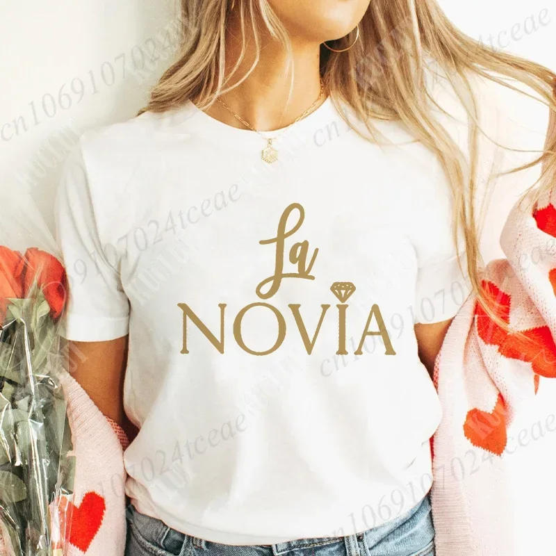 Spanish Team Bride Tribe T-shirt Girls Single Farewell Bachelorette Party Shirt Bridal Shower Wedding Party Tops Women Clothing - الصورة 25