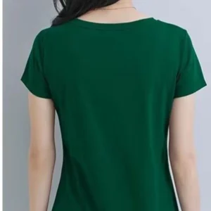 Womens Soft & Breathable Solid V-Neck T-Shirt - Casual Short Sleeve for Spring & Summer - Stylish Essential, Comfort Fit Wardrob