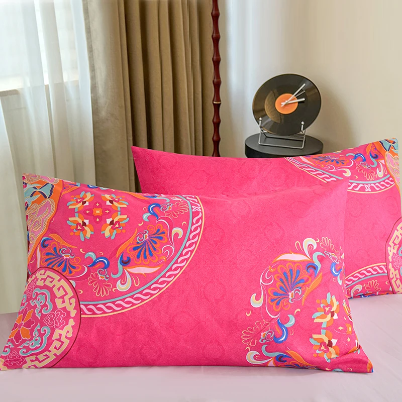 Printed Pillow Cover 2pcs Pillowcase 48x74cm Pillow Sham for Home Bed Pillowslip Rectangle Cushion Cover funda almohada - الصورة 20