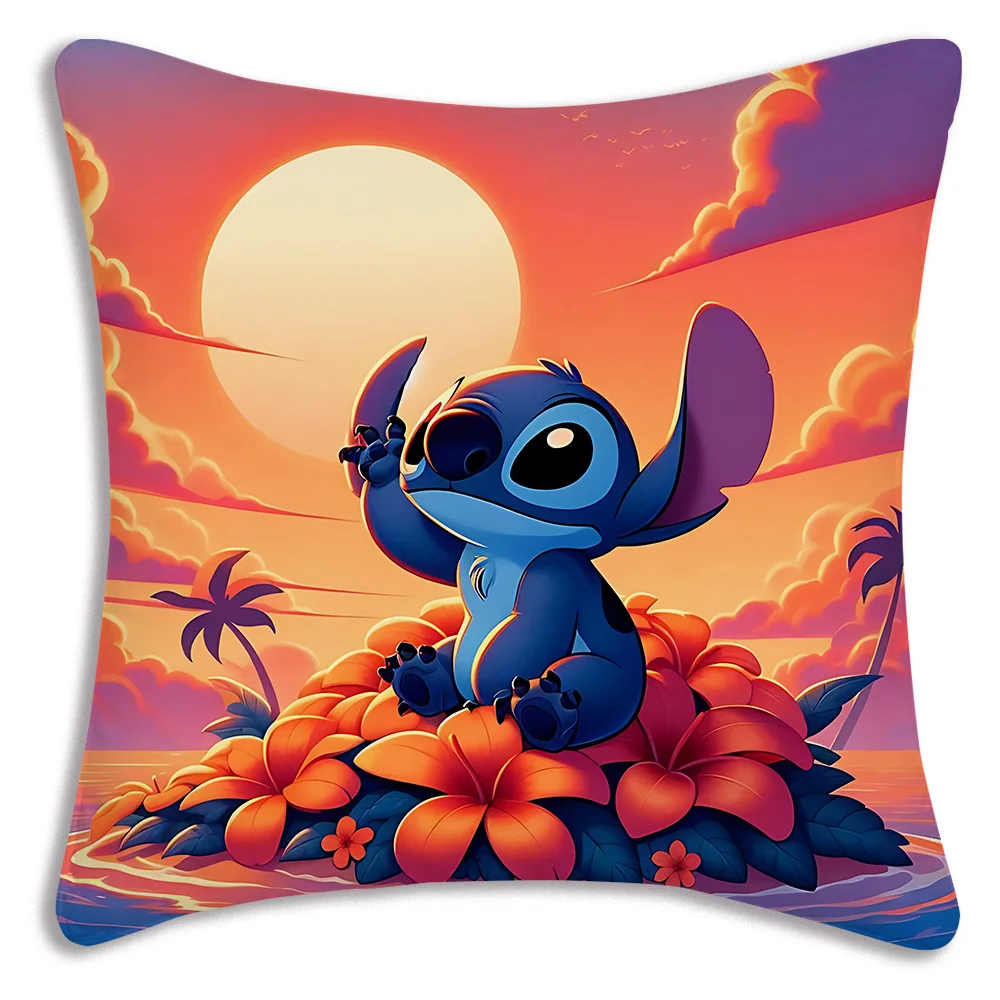 Hot Cartoon Anime S-Stitchs Pillow Covers Cartoon Sofa Decorative Home Double-sided Printing Short Plush Cute Cushion Cover - Image 15