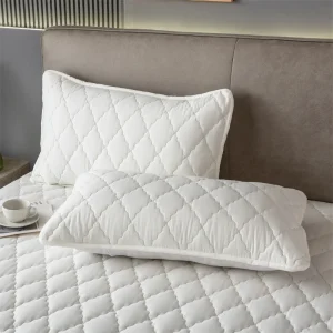 Brushed Cotton Padded Waterproof Pillowcase - Single Piece / 2-Piece Set Soft Breathable Pillow Cover for Bedroom Bed