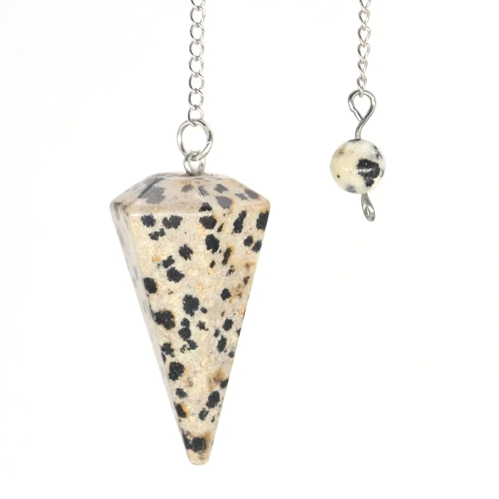 Natural Crystal Pendulums for Divination Dowsing Amethyst Pink Quartz Pendulum Reiki Healing Gem Stone Pendant Pendulos - الصورة 10