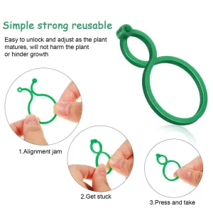 S/L Garden Vine Strapping Clips Plant Bundled Buckle Ring Holder Tomato Garden Plant Stand Tool 10-50Pcs  Garden Decor Acc