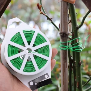 Garden Plant Twist Ties Reusable Flower Plant Climbing Cane Supports Strap Self-cutting Iron Wires Support Fixed Cable Tie Tools