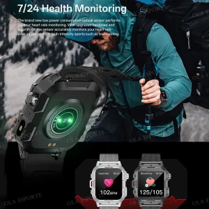 Outdoor Sports Smart Watch LED Flashlight Bluetooth Talking 1.44 inch HD Screen Smart Watch for Men Women Holiday Gifts 2025 New
