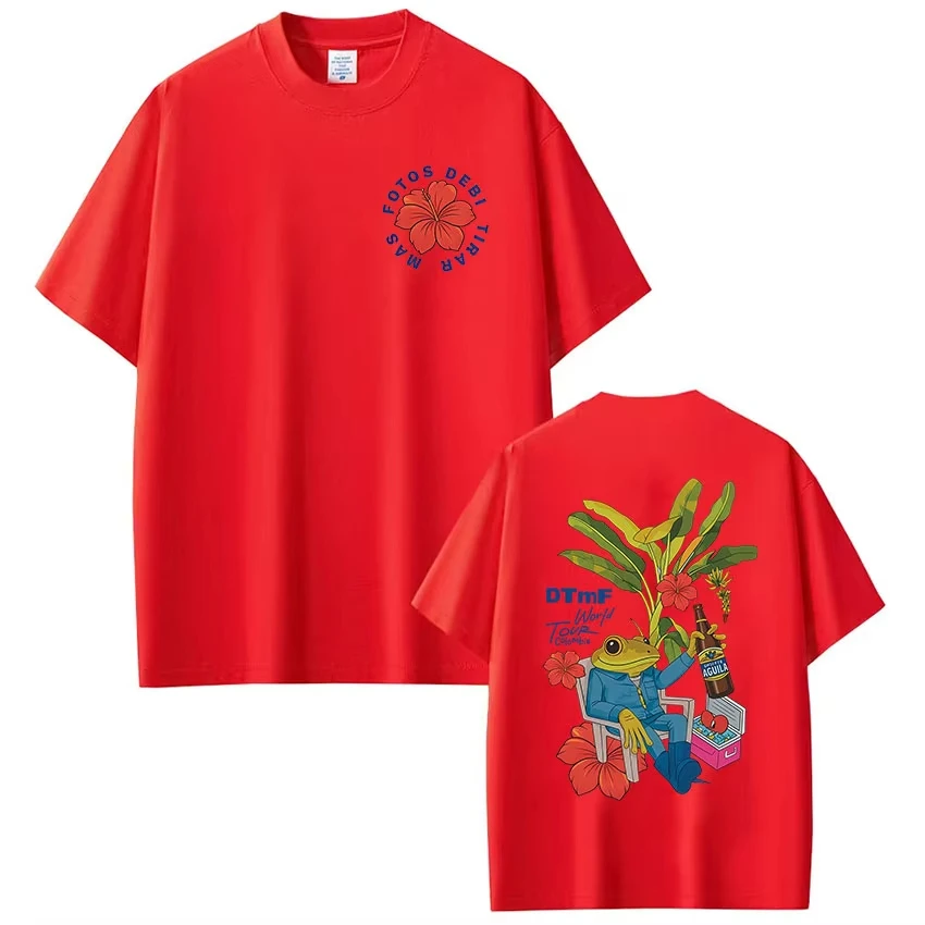 Rapper Bad Bunny T-shirt Debi Tirar Mas Fotos DTMF World Tour T Shirts Women Fashion Vintage Hip Hop T-shirts Streetwear - الصورة 7