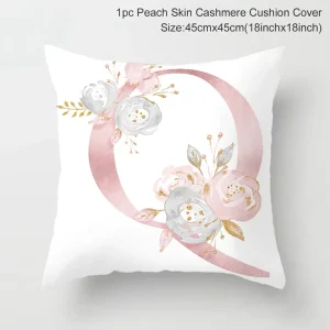 45x45cm Pink Letter Cushion Pillowcase Decorative Sofa Polyester