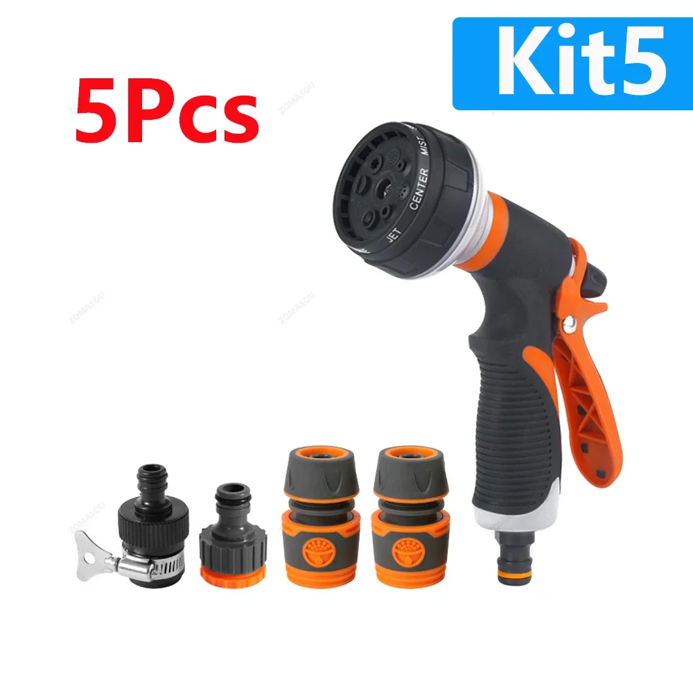 1-5Pc Garden Watering Gun 8 Modes High Pressure Sprayer Adjustable Irrigation Watering Nozzle Plant Lawn Yard Watering Sprinkler - الصورة 8