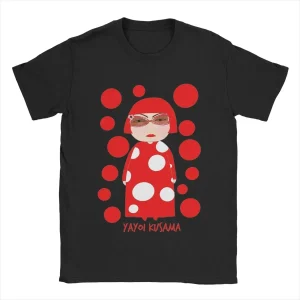 Women's Yayoi Kusama T Shirt Clothing Unique Short Sleeve Crew Neck Tees New Arrival T-Shirt Graphic T Shirts Aesthetic Clothes