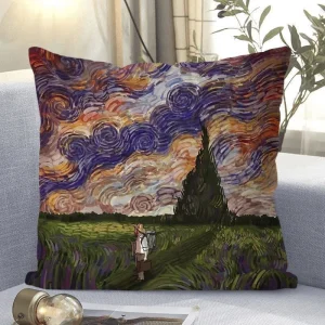 "Van Gogh - Style Impressionist Art Throw Pillow Cover"