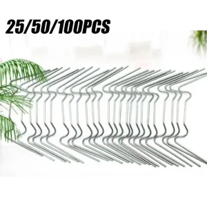 25/50/100pcs Stainless Steel Greenhouse Glazing Clips W Glass Clips For Greenhouse Spares Garden Supplies greenhouse accessories