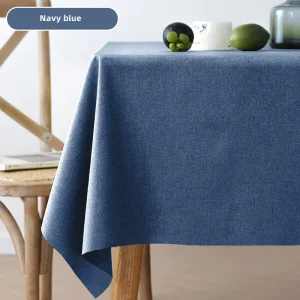 Rectangular Tablecloth Cotton And Linen Tablecloth Waterproof Oil-Proof Solid Color Cover Towel Home Dining Table Decoration