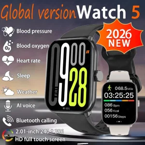 Global Version Watch 5 Men Women AMOLED Screen Heart Rate Bluetooth Call GPS Track Waterproof Sports Smart Watch For Android ios
