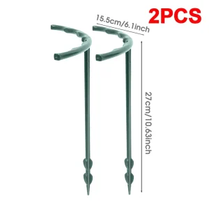 2/12Pcs Plastic Support Pile Stand Plant Support Pile for Flowers Greenhouses Arrangement Fixing Rod Holder Gardening Tools