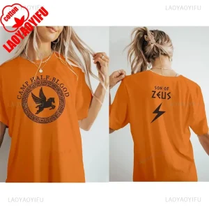 Classic Camp Half Blood Long Island Percy Jackson Son of Greek Tshirt Summer Woman Man High Quality Cotton Graphic T Shirts