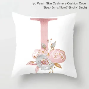45x45cm Pink Letter Cushion Pillowcase Decorative Sofa Polyester