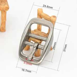 1pieceStainless Steel Adjustable Belt Buckle Double-bar Pin Buckle Tri-glide Slider Horse Halter Harness Accessories Parts