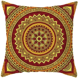 Mandala Print Square Pillowcase Home Decor Car Sofa Cushion Cover