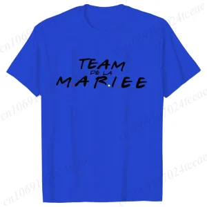 Team De La Mariée T-shirt French Evjf Futur Bride Tees Friends Single Farewell Bachelorette Party Tees Shirt for Women Clothing