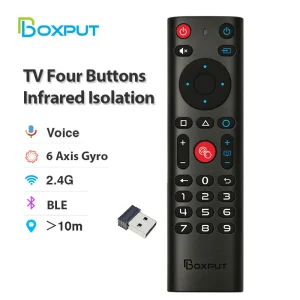 BOXPUT BPR2S Air Mouse Voice Remote Control TvBox Controller Gyroscope IR learning bt Remote Control For Android Set Top Box
