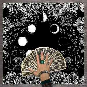 1pc Tarot card tablecloth, twelve constellations divination, starry sky altar cloth, Tarot card game decoration tablecloth