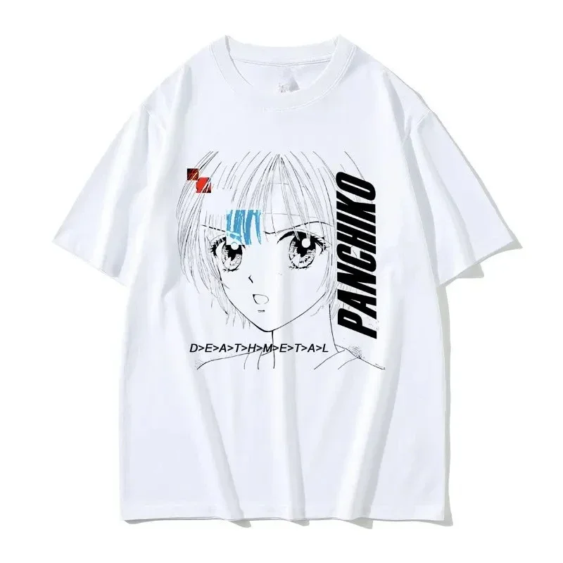 Panchiko DEATHMETAL Rock Album Graphic Print T-Shirt Womens Vintage Casual Tops T-Shirt Gothic Streetwear Graphic T Shirts Y2K