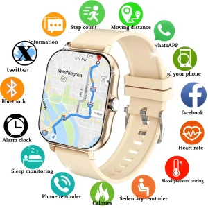 LAXASFIT 2025 New Fashion Smart Watch 1.83-inch HD Screen Bluetooth Calling Smartwatch for Men and Women Holiday Gift