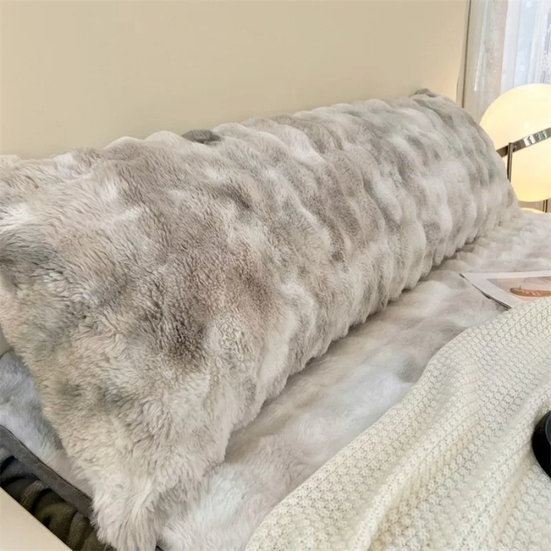1pc Solid-color Plush Pillow Long Pillowcase, Decorative Pillowcase (without Core), Soft and Comfortable Fabric - Image 9