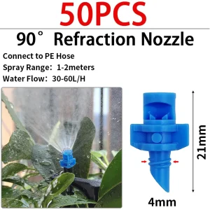 WUJIE Greenhouse Watering Sprinkler Dripper Drip Irrigation Garden Adjustable Mist Emitters Stake Micro Spray Rotating Nozzle