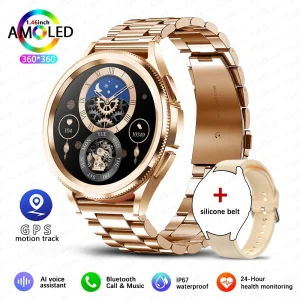 2025 New Watch 6 Smart Watch Men 1.46 inch GPS Sports Fitness Tracker Custom Dial Clock Heart Rate BT Calling SmartWatch Women