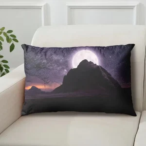 Internet-Famous Moon Pillow with Starry Night Scene, Single-Sided with Core, Pillowcase, Cushion Cover