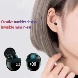 Mini Wireless Bluetooth 5.3 Headphones Bass Sleeping Headset with Microphone Noise Cancellation HD Earbuds