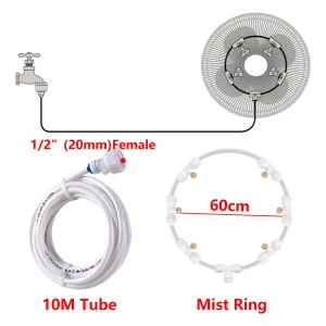 Outdoor Misting Cooling System 3/6/10m Garden Patio Terrace Balcony Drop Temperature Nebulizer DIY Fan Cooler Fog Sprayer