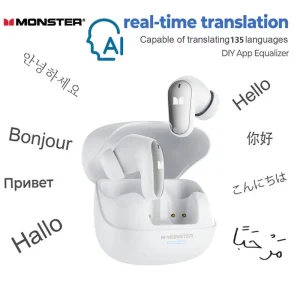 New Monster MQT52 AI Translation Headphones Wireless Bluetooth 5.4 Low Latency Headphones Real-Time Language Translation Earbuds