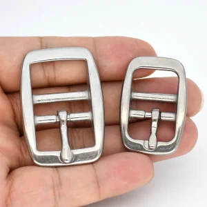 1pieceStainless Steel Adjustable Belt Buckle Double-bar Pin Buckle Tri-glide Slider Horse Halter Harness Accessories Parts
