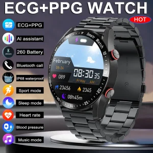 2026 New Voice Call Smart Watch Men AMOLED Screen Heart Rate Waterproof Sports Watch ECG+PPG Health Smartwatch For Android IOS