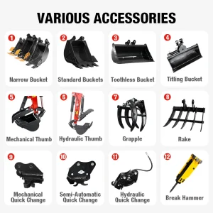 Mini excavator mini digger 1 ton excavator fast delivery digger CE/Euro 5 Kubota engine excavator 1.6 ton home digger customized
