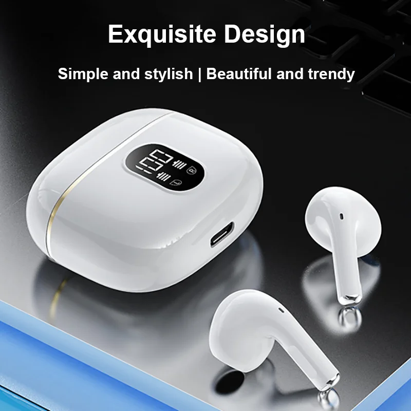 Bluetooth Earphone Wireless Headphone ENC-Calling Noise Cancelling Headset HiFi Stereo Headset Pro4s Earbuds For Xiaomi Air-pods - الصورة 3