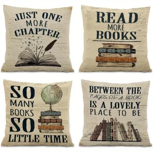 Home Decor Read More Books and Love Reading Pillows Pattern Cushion Cover Suitable for Sofa Bedroom Car Pillow Cover