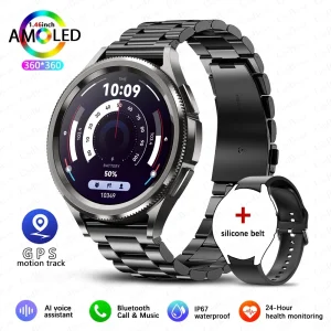 2025 New Watch 6 Smart Watch Men 1.46 inch GPS Sports Fitness Tracker Custom Dial Clock Heart Rate BT Calling SmartWatch Women