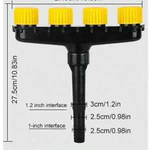 Multi-Nozzle Adjustable High Flow Spray Head For Home Garden, Agricultural UseGardening Sprinkler For Flowers, Farms, Lawns