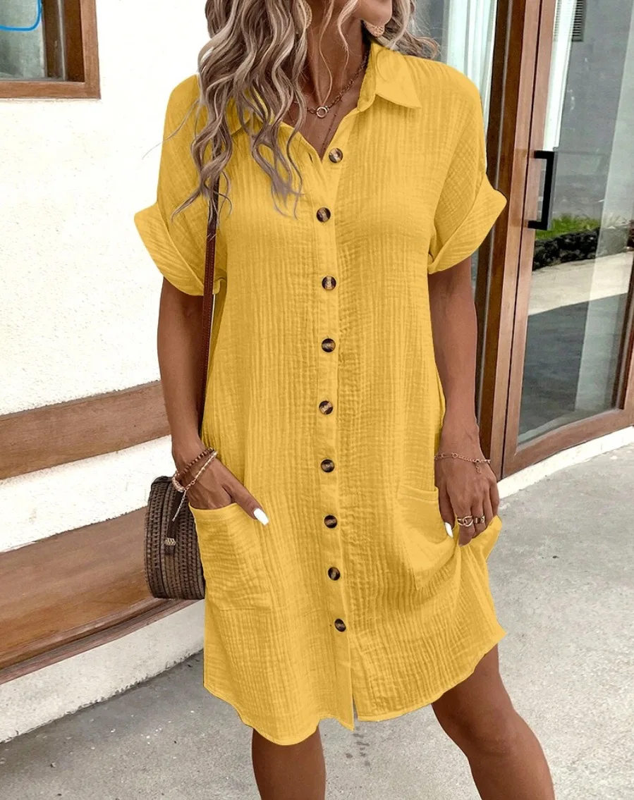 Women Retro Cotton Linen Printed V-neck Long Sleeve Dress Artistic Elegant Style High Waist Available - الصورة 4