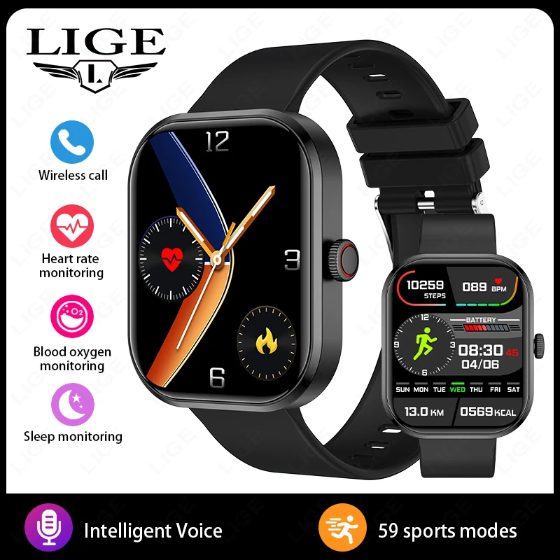 LIGE 2.01” HD Screen Custom Watch Face Smart Watch Women Waterproof Sport Ladies Watches BT Call Health Monitor Women Smartwatch - Image 10