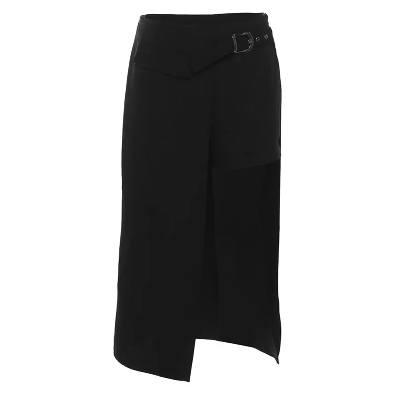 Gothic Skirts Goth Dark Techwear Patchwork Sexy Mini Women Grunge Irregular Hem High Waist Cargo Skirt Hip Hop Black Summer 2023 - الصورة 7